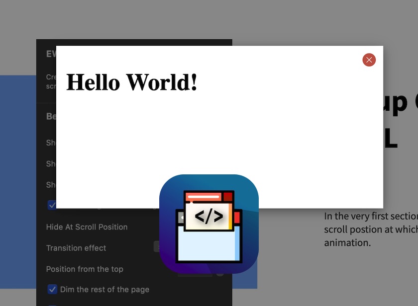 Popup on Scroll HTML